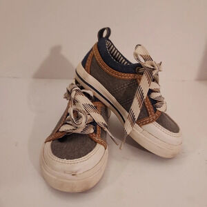 Genuine Kids by OshKosh Denim Lace Up Casual Sneakers in Size 6 (Toddler Size)